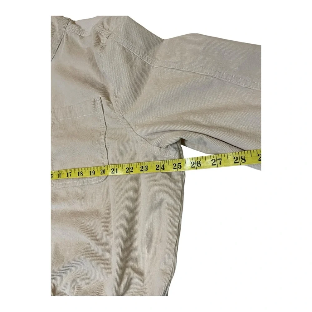 PACT Women's Modern Corduroy Bomber Jacket in Sandshell Beige Size XXL - Picture 7 of 9